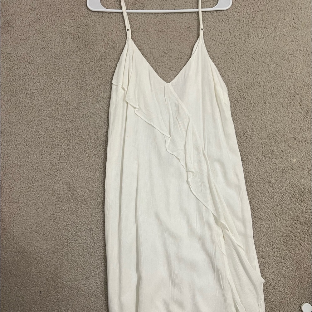 White Lulus midi fitted dress